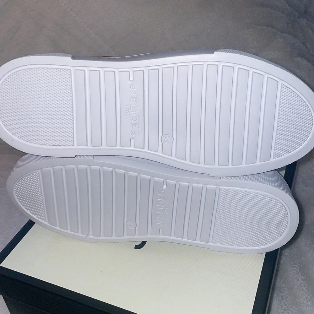 NWT J/SLIDES AMANDA Gold Leather - Picture 14 of 15